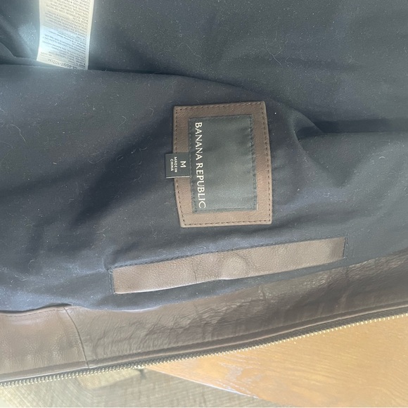 Men's 100% Cow Leather Chocolate Brown Leather Jacket - Picture 6 of 6